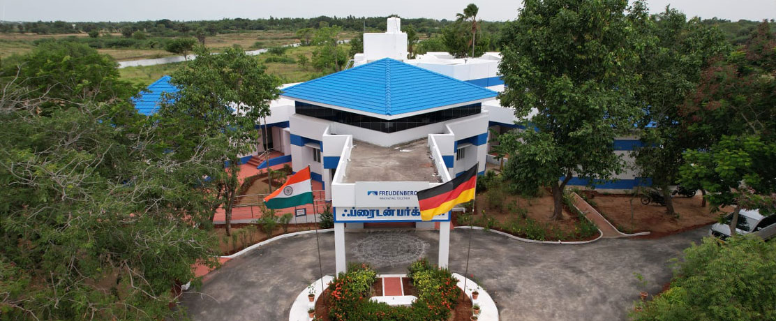 Drone view of the Training Center in Nagappatinam