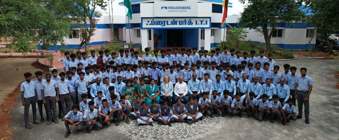 Group photo in front of the Training Center in Nagappatinam, India
