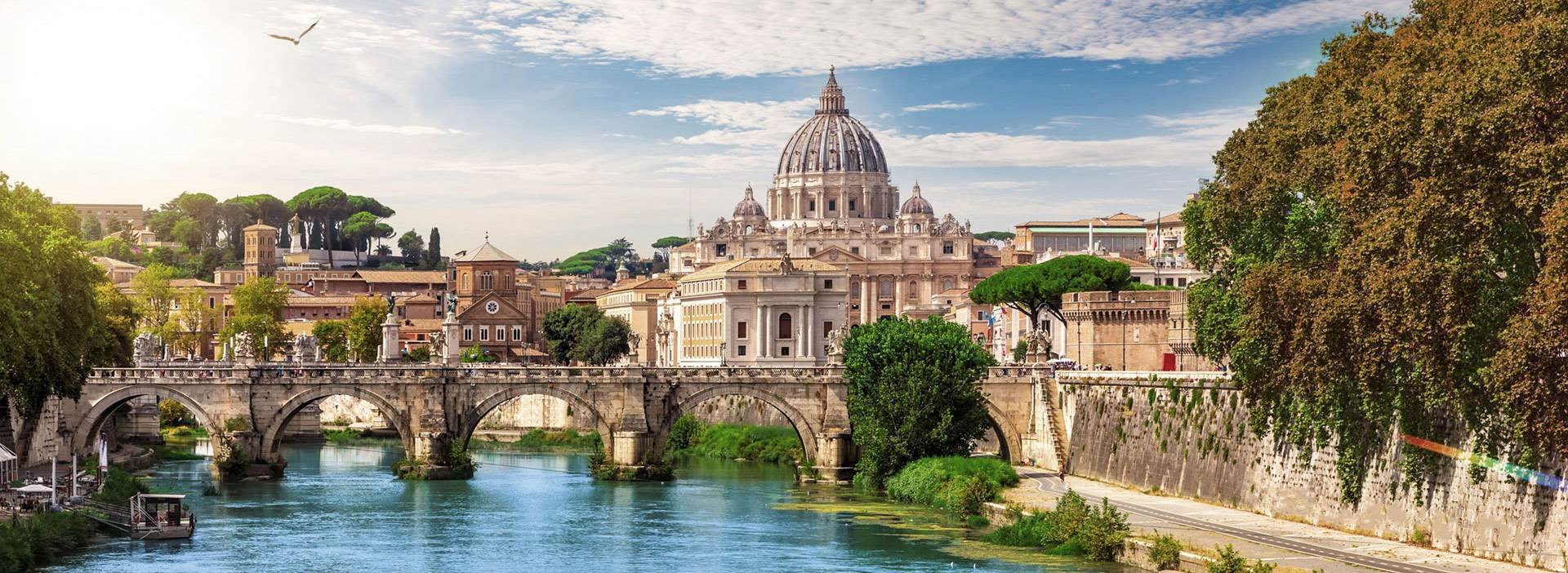 Photo showing the skyline of Rome, Italy