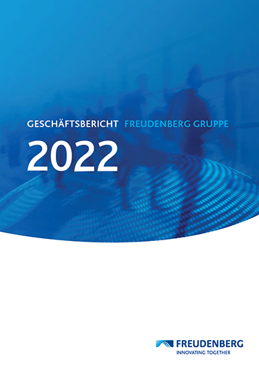 Titelseite von Freudenbergs Geschäftsbericht von 2022
