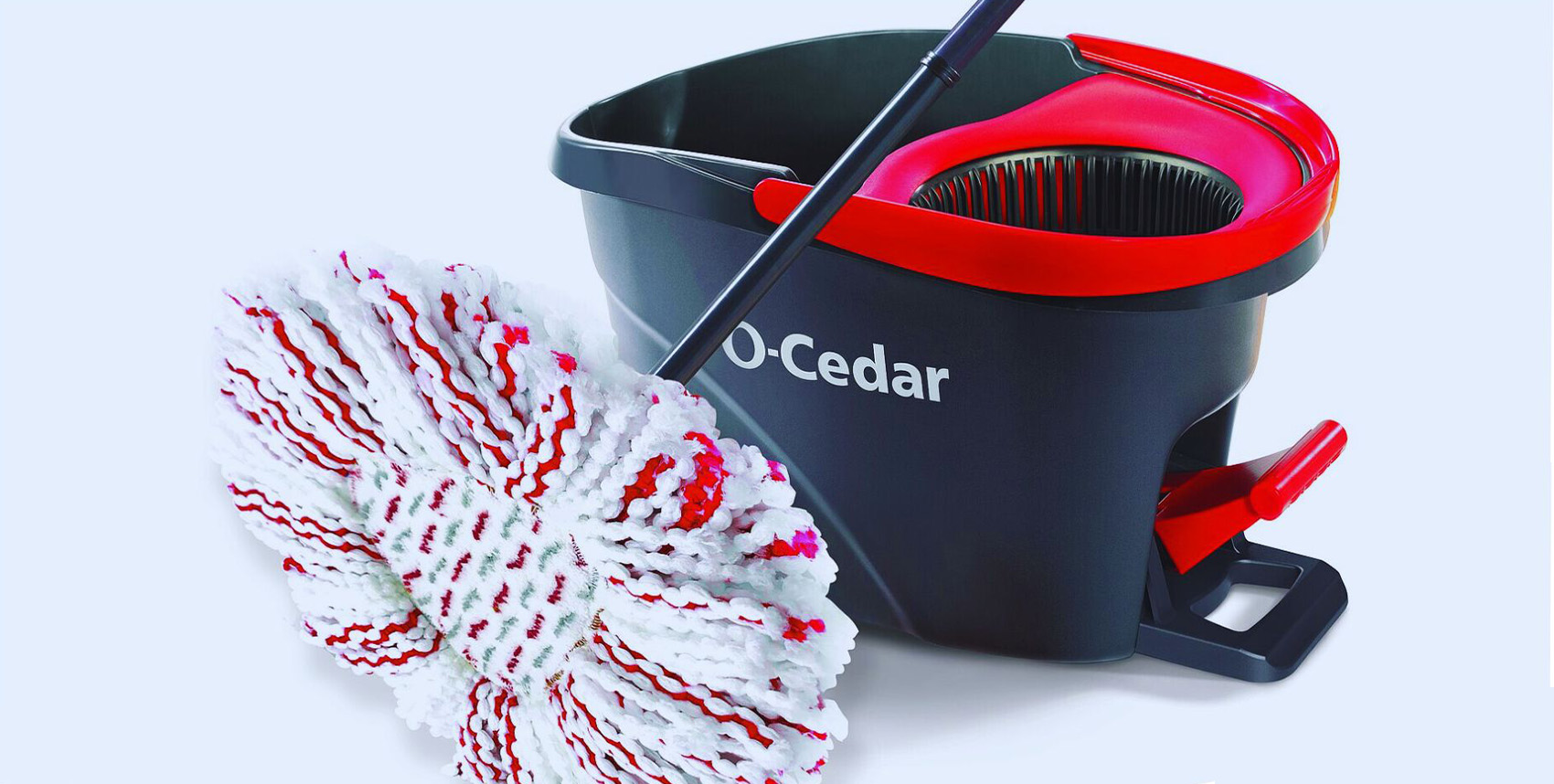 an O'Cedar bucket with mop
