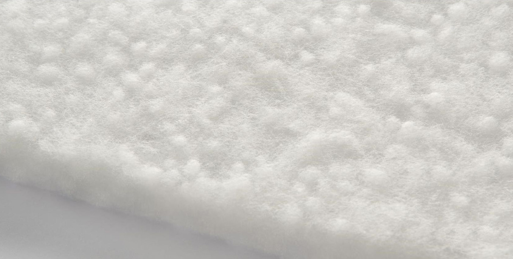 Close up of a white padding materials