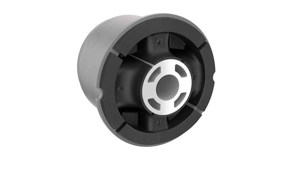 Rendering of a dual rubber bushing