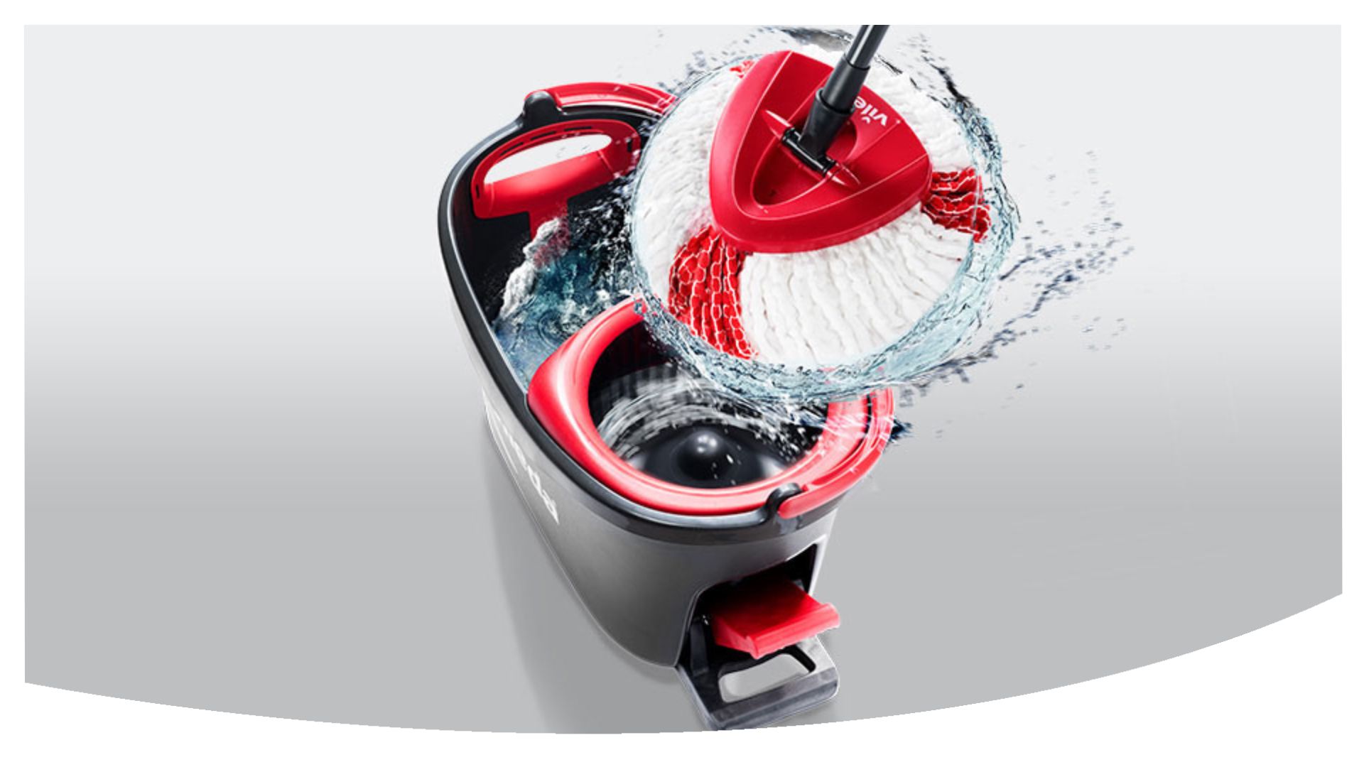 a vileda spin mop in use