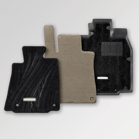 The picture shows three floormats next to each other