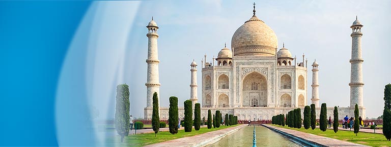 Photo shows Taj Mahal in India