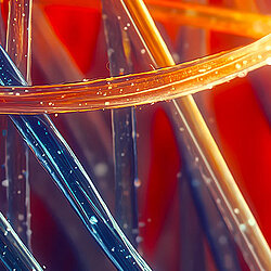 ankernavigation image freudenberg portfolio cleaning technologies and products AI-enhanced illustration of a microscopic image of a material developed by Freudenberg