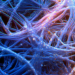 ankernavigation image freudenberg portfolio technical textiles and filtration AI-enhanced illustration of a microscopic image of a material developed by Freudenberg