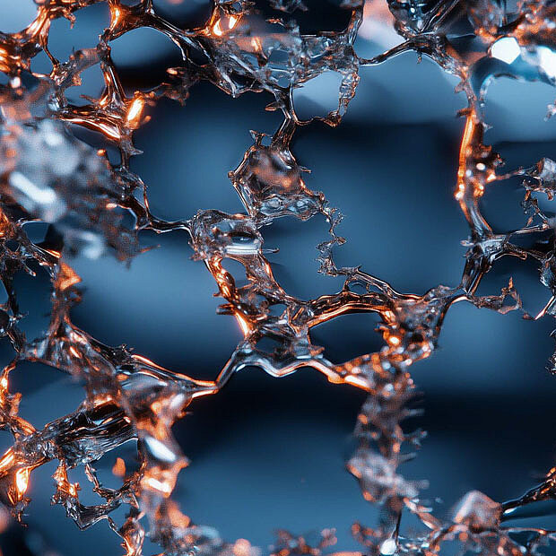 Enhanced illustration based on a microscopic image of a material created by Freudenberg